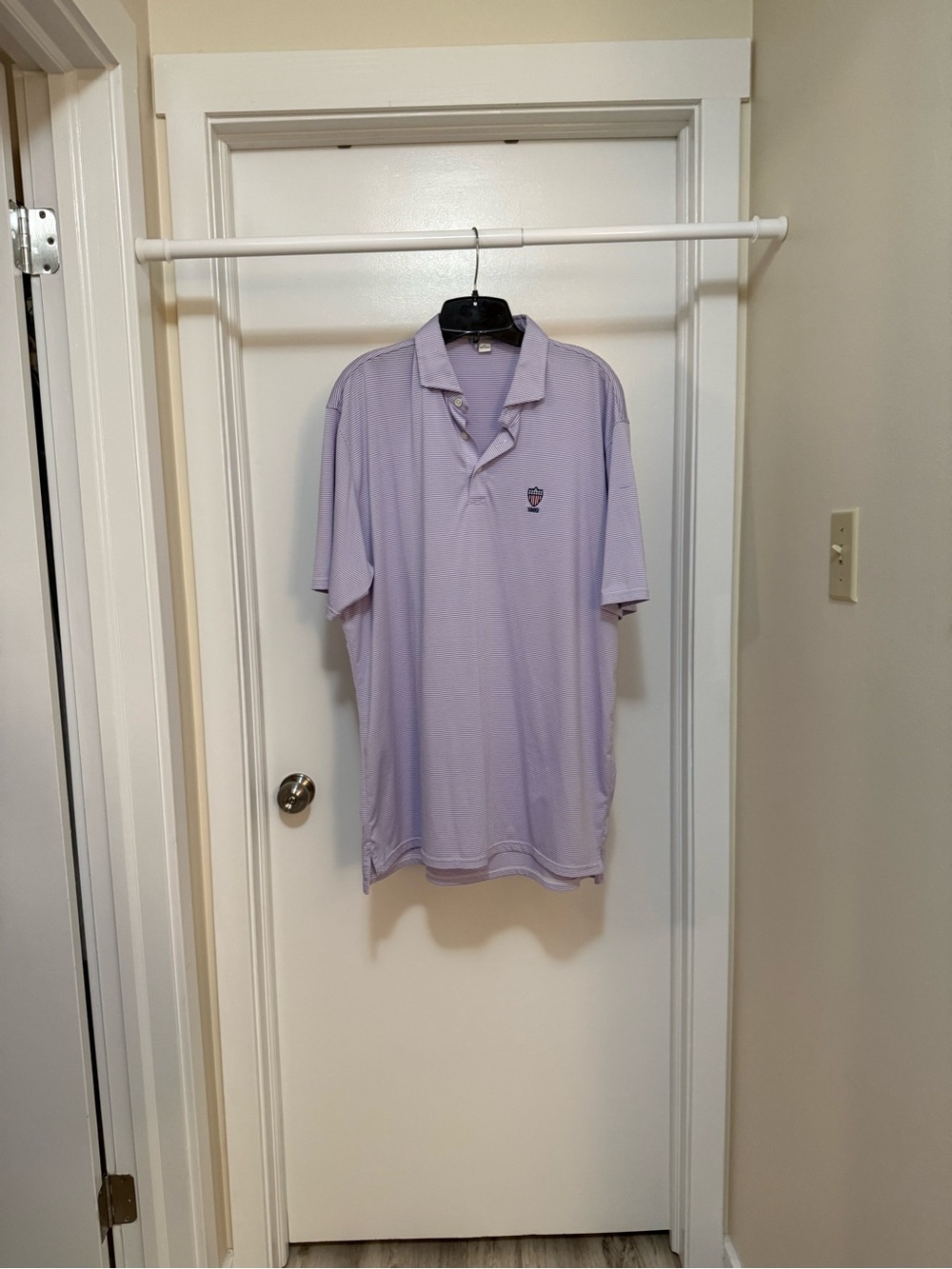 Men's Lavender Polo with Subtle Crest